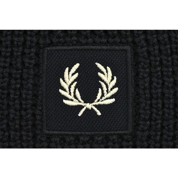 FRED PERRY ボーダー マフラー ニット フレッドペリー ロゴ 刺繍 FRED PERRY（フレッドペリー） マフラー ツイン ティップド メリノ
