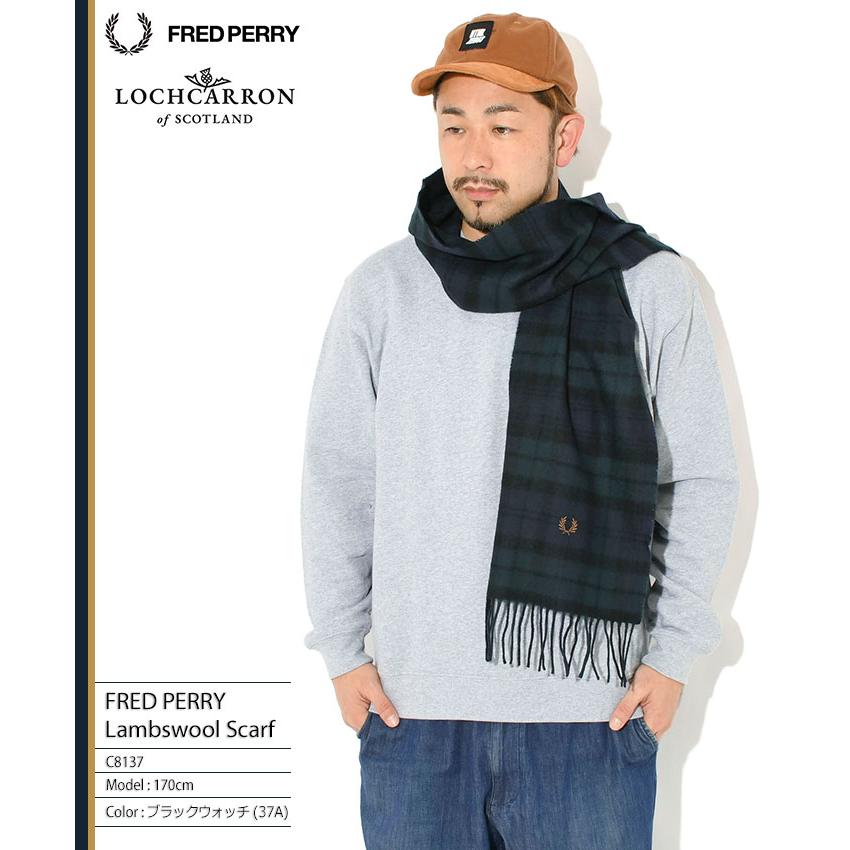 FRED PERRY（フレッドペリー） マフラー メンズ ラムウール タータン