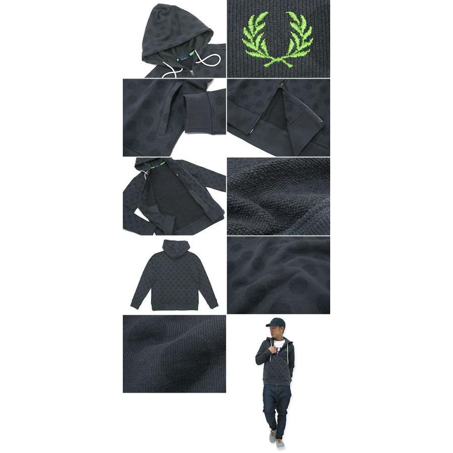 FRED PERRY（フレッドペリー） ドット プリント フルジップフード 日本