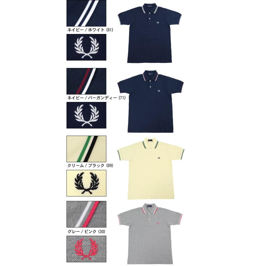FRED PERRY フレッドペリー ポロシャツ メンズ 半袖 ライン 半袖