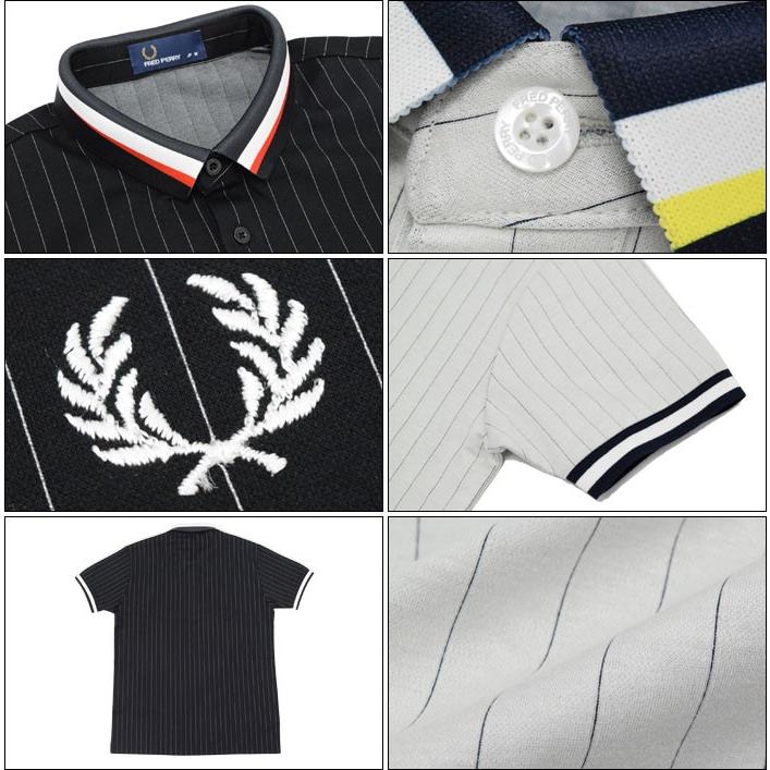 フレッドペリー FRED PERRY ポロシャツ 半袖 メンズ ピンストライプド ルーディーズ(F1572 Pinstriped S/S Polo Shirt Rudies JAPAN LIMITED)｜icefield｜03