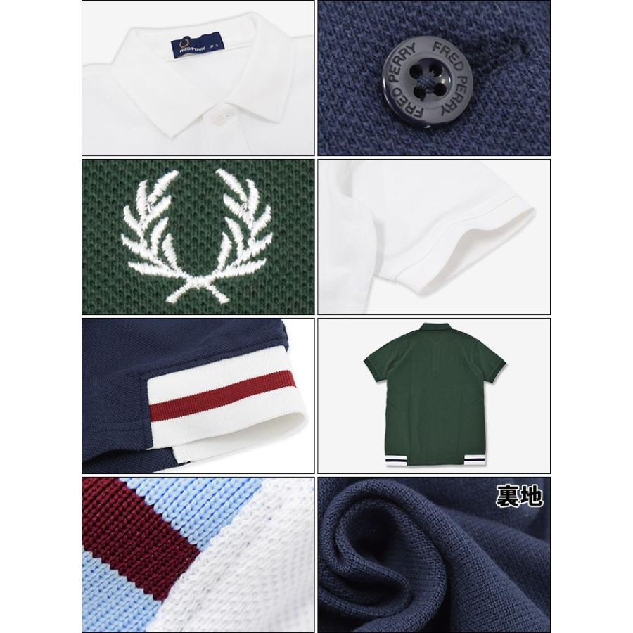 フレッドペリー FRED PERRY ポロシャツ 半袖 メンズ ヘム リブ ピケ 日本企画(F1627 Hem Rib Pique S/S Polo Shirt 鹿の子 日本製)｜icefield｜03