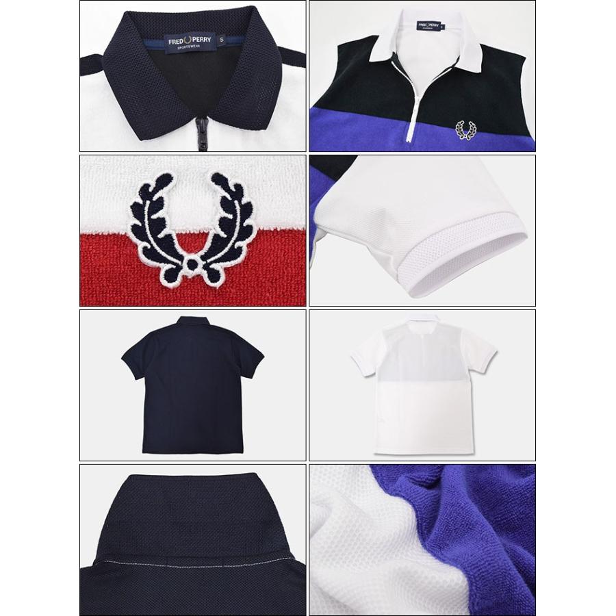 FRED PERRY フレッドペリー ポロシャツ 半袖 メンズ パネルド