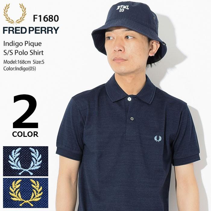 FRED PERRY フレッドペリー ポロシャツ 半袖 メンズ インディゴ