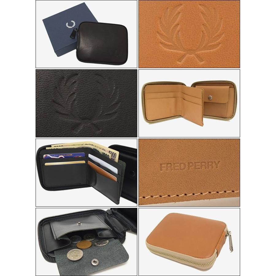FRED PERRY（フレッドペリー） 財布 メンズ ジップ アラウンド レザー