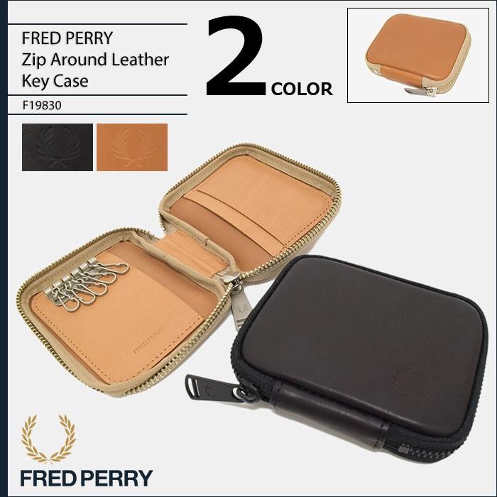 フレッドペリー キーケース FRED PERRY メンズ ジップ アラウンド レザー 日本企画(FREDPERRY F19830 Zip Around Leather Key Case 日本製)｜icefield