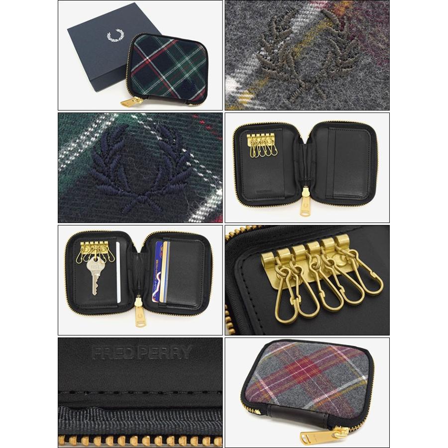 FRED PERRY フレッドペリー キーケース メンズ ジップ アラウンド タータン 日本企画(F19835 Zip Around ...