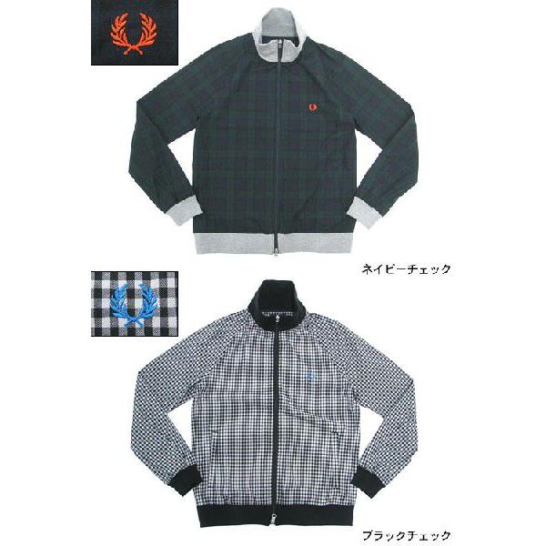 フレッドペリー FRED PERRY チェック シャツ トラック トップ ジャケット 男性用 メンズ(F2380 Check Shirt Track Top JKT アウター )｜icefield｜02