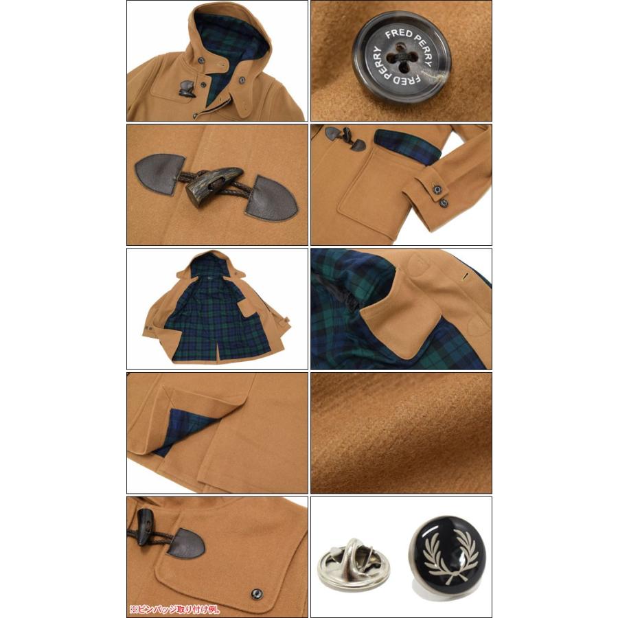 フレッドペリー FRED PERRY ジャケット メンズ ダッフル コート 日本企画(F2446 Duffle Coat JAPAN LIMITED アウター ブルゾン)｜icefield｜03