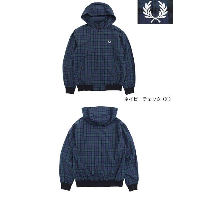 フレッドペリー ジャケット FRED PERRY メンズ フーデッド ハリントン 日本企画(F2601 Hooded Harrington JKT JAPAN LIMITED スイングトップ)｜icefield｜02