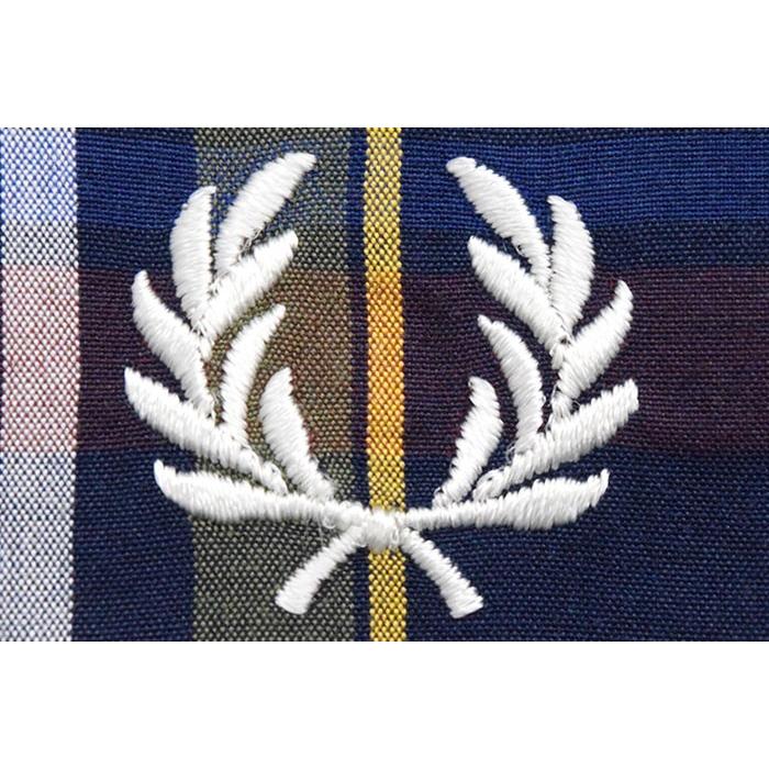 FRED PERRY ネイビー チェック柄 ジャケット M FRED PERRY (フレッドペリー) / ハリントン・シャツジャケット