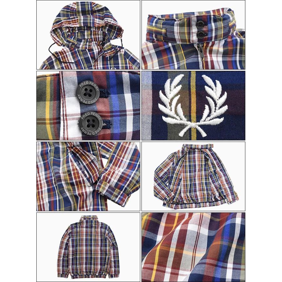 フレッドペリー ジャケット FRED PERRY メンズ マドラス チェック ハリントン 日本企画 (F2625 Madras Check Harrington JKT JAPAN LIMITED)｜icefield｜07