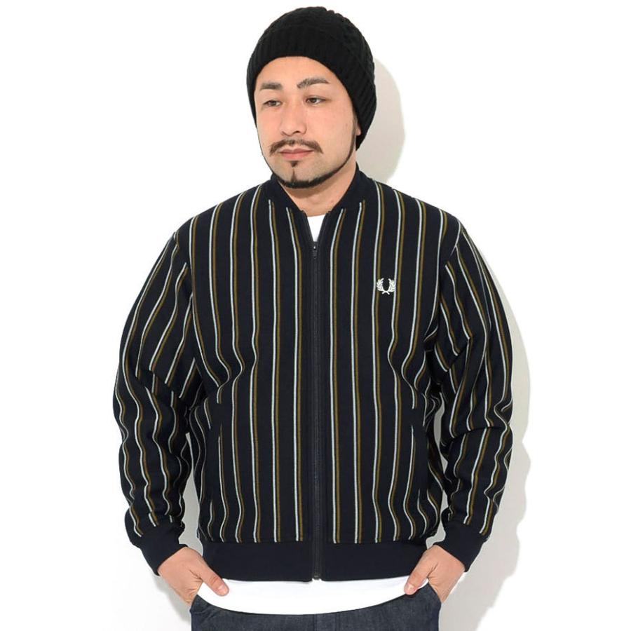 フレッドペリー ジャケット FRED PERRY メンズ ストライプド ボンバー 日本企画 (F2652 Striped Bomber JKT JAPAN LIMITED JACKET アウター)｜icefield｜03