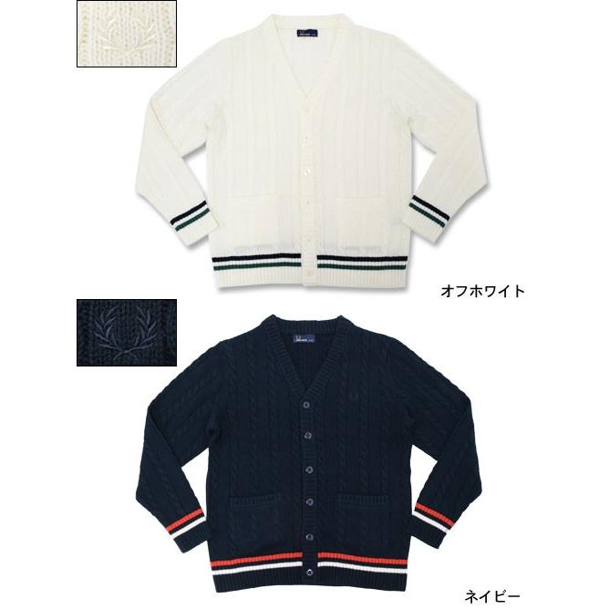 フレッドペリー FRED PERRY カーディガン メンズ ケーブル ニット 日本企画(F3149 Cable Knitted Cardigan JAPAN LIMITED トップス)｜icefield｜02