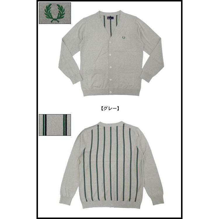 FRED PERRY（フレッドペリー） カーディガン メンズ ストライプ ニット