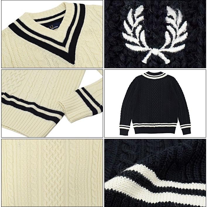 FRED PERRY フレッドペリー セーター メンズ ケーブル ニット FRED PERRY フレッドペリー セーター メンズ ケーブル ニット