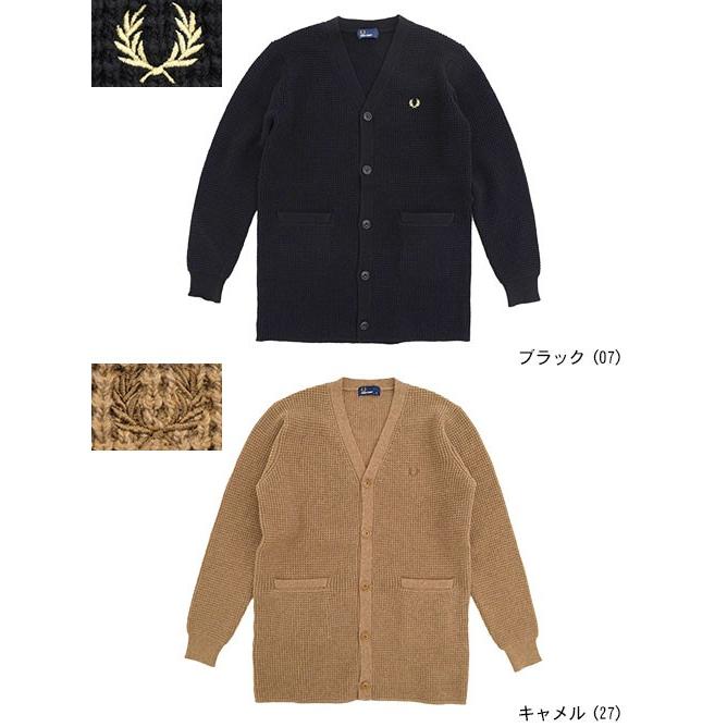 フレッドペリー カーディガン FRED PERRY メンズ Vネック ロング 日本企画(F3176 V-Neck Long Cardigan JAPAN LIMITED トップス)｜icefield｜02