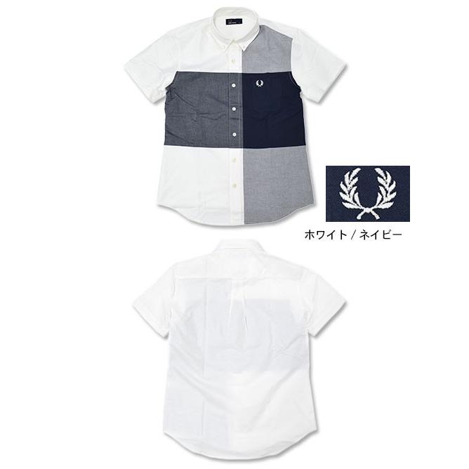 美品！フレッドペリー　クレイジーギンガムチェック　長袖シャツ　ネイビー×ホワイト 美品！フレッドペリー クレイジーギンガムチェック 長袖シャツ