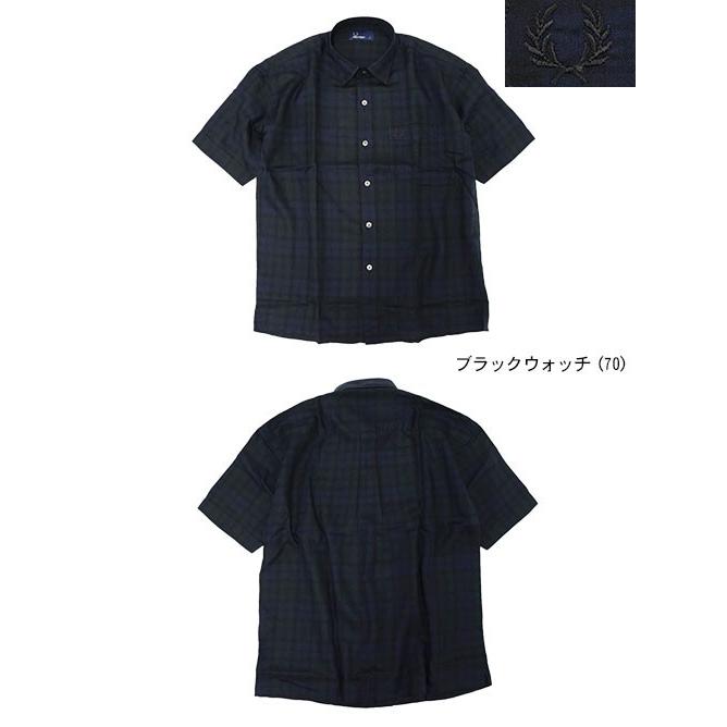 FRED PERRY フレッドペリー シャツ 半袖 メンズ タータン