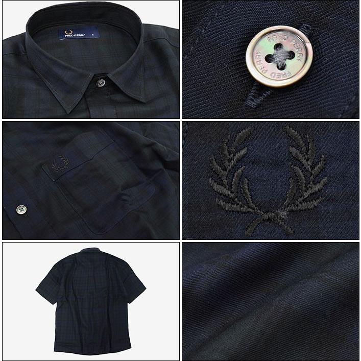 FRED PERRY フレッドペリー シャツ 半袖 メンズ タータン