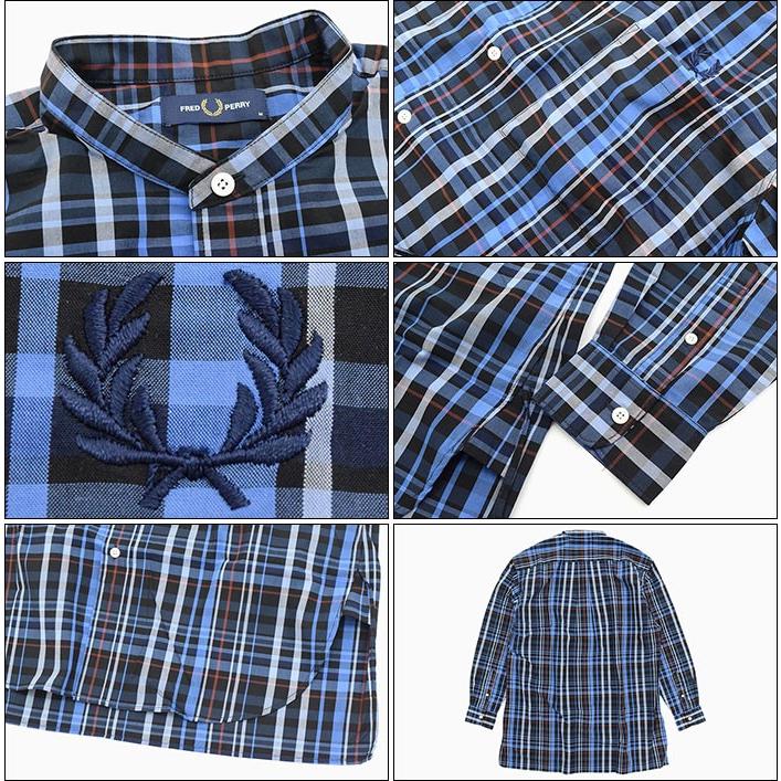 FRED PERRY（フレッドペリー） シャツ 長袖 メンズ バンド カラー