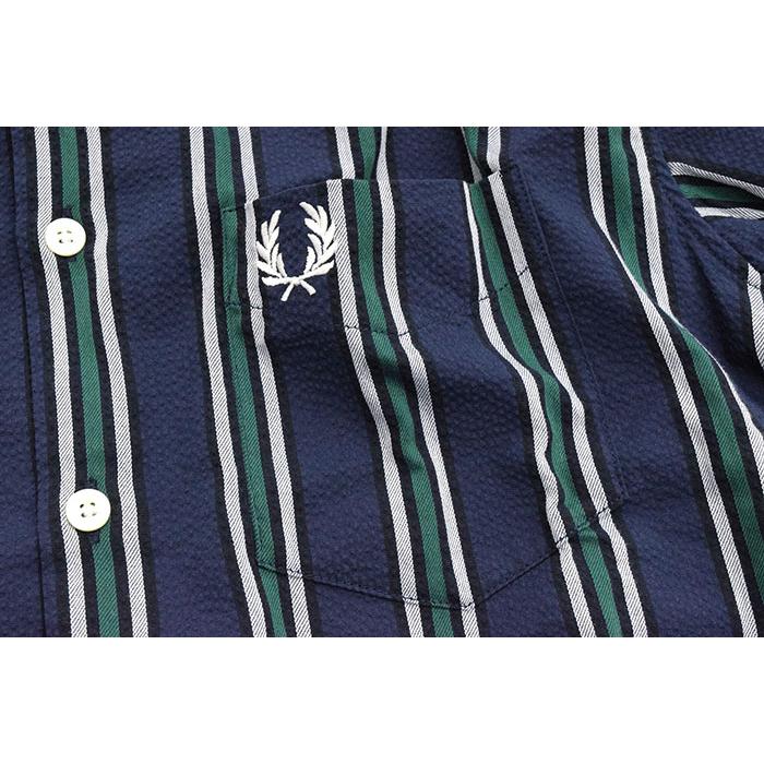 FRED PERRY フレッドペリー シャツ 長袖 メンズ シアサッカー