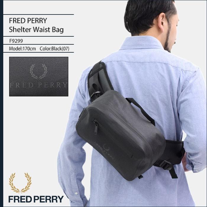 フレッドペリー ウエストバッグ FRED PERRY シェルター 日本企画(FREDPERRY F9299 Shelter Waist Bag JAPAN LIMITED ウエストポーチ)｜icefield