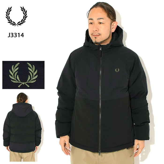 【美品】FRED PERRY ナイロンジャケット　ジップ　フード格納 FRED PERRY（フレッドペリー） ジャケット メンズ ファブリック
