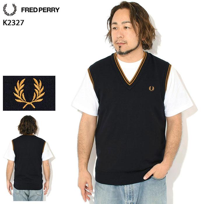FRED PERRY（フレッドペリー） ベスト メンズ ティップド Vネック