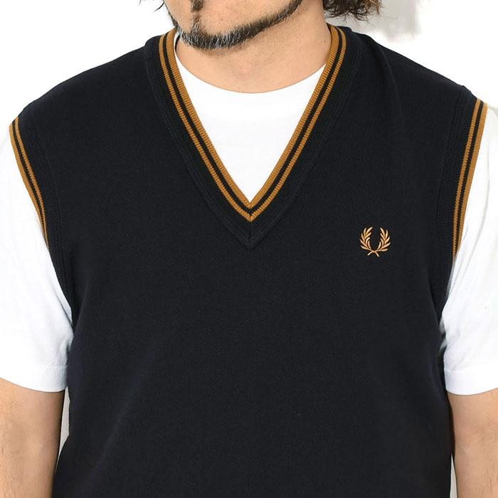 FRED PERRY（フレッドペリー） ベスト メンズ ティップド Vネック