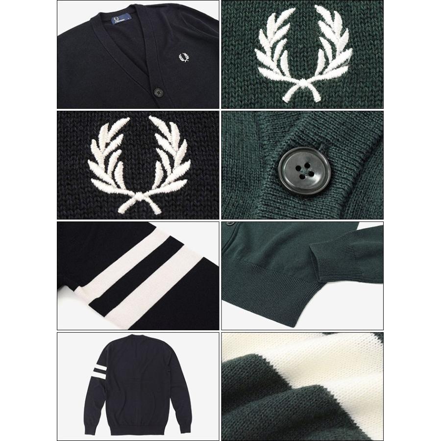 FRED PERRYカーディガン Classic Cardigan - Night Green | Men's Knitwear | Jumpers