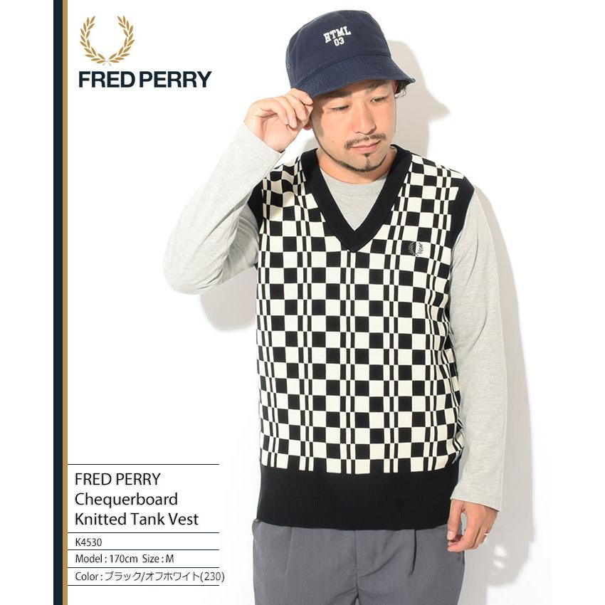 FRED PERRY フレッドペリー ベスト メンズ チェッカーボード FRED PERRY フレッドペリー ベスト メンズ チェッカーボード