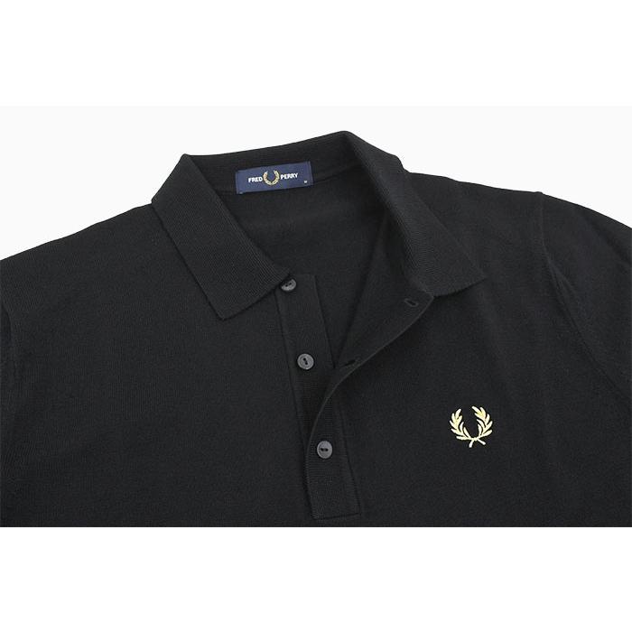 『最終価格』 FRED PERRY ニットポロシャツ ネイビー K4535 FRED PERRY フレッドペリー ニット ポロシャツ 長袖 K4535 クラシック
