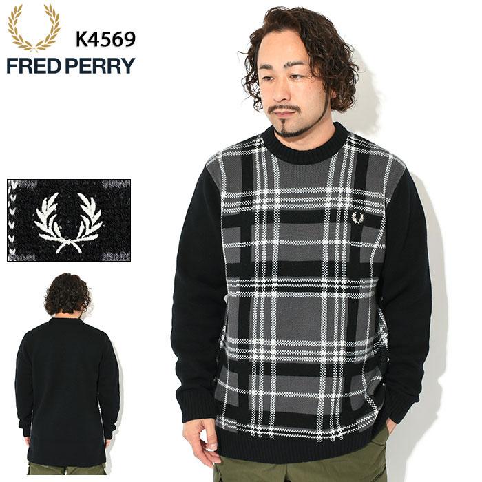 フレッドペリー セーター FRED PERRY メンズ タータン パネル ( FREDPERRY K4569 Tartan Panel