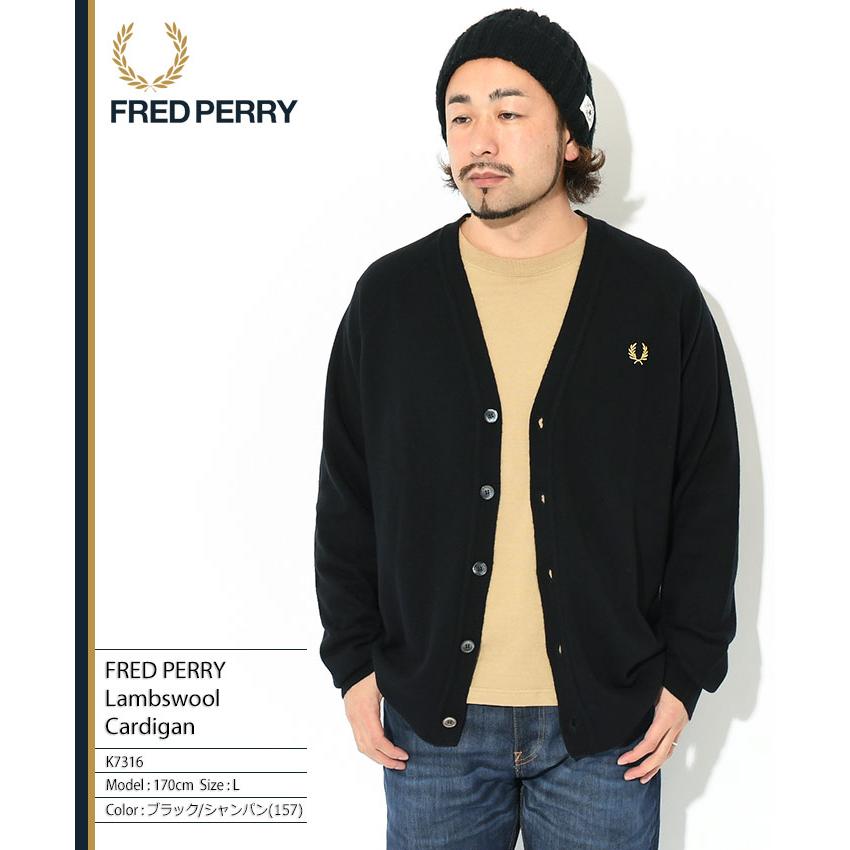 FRED PERRY フレッドペリー カーディガン メンズ ラムウール FRED PERRY フレッドペリー カーディガン メンズ ラムウール