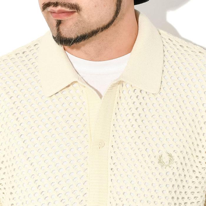 FRED PERRY フレッドペリー シャツ 半袖 メンズ レース ボタン FRED PERRY フレッドペリー シャツ 半袖 メンズ レース ボタン