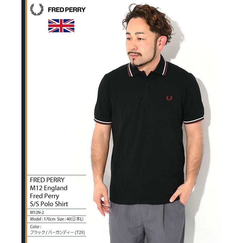 FRED PERRY（フレッドペリー） ポロシャツ 英国製 半袖 メンズ M12