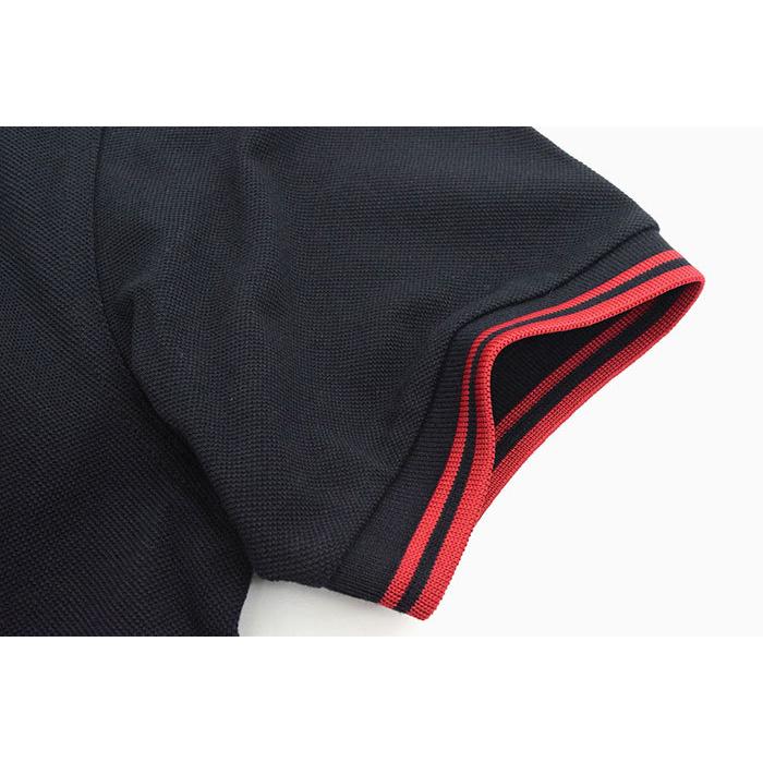 【極レア】FRED PERRY M1658 ポロシャツ M ブラック/レッド FRED PERRY（フレッドペリー） ポロシャツ 半袖 メンズ グラフィック