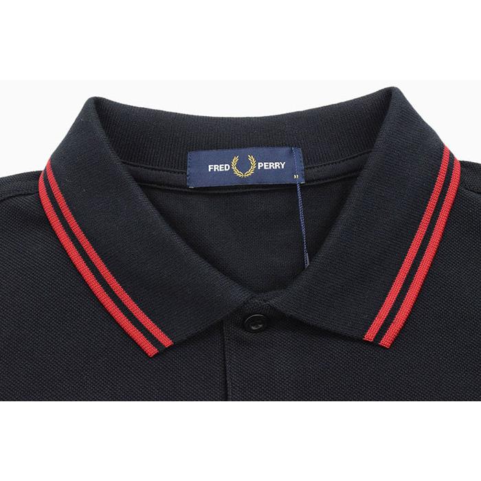 【極レア】FRED PERRY M1658 ポロシャツ M ブラック/レッド FRED PERRY（フレッドペリー） ポロシャツ 半袖 メンズ グラフィック