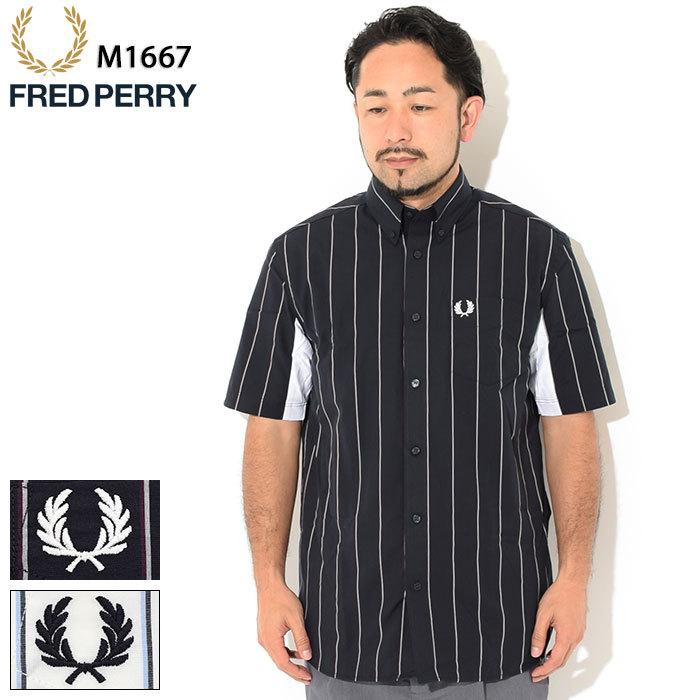フレッドペリー シャツ 半袖 FRED PERRY メンズ ファイン ストライプ ( M1667 Fine Stripe S/S Shirt  ボタンダウン カジュアルシャツ ) :FRP-M1667:ice field - 通販 - Yahoo!ショッピング