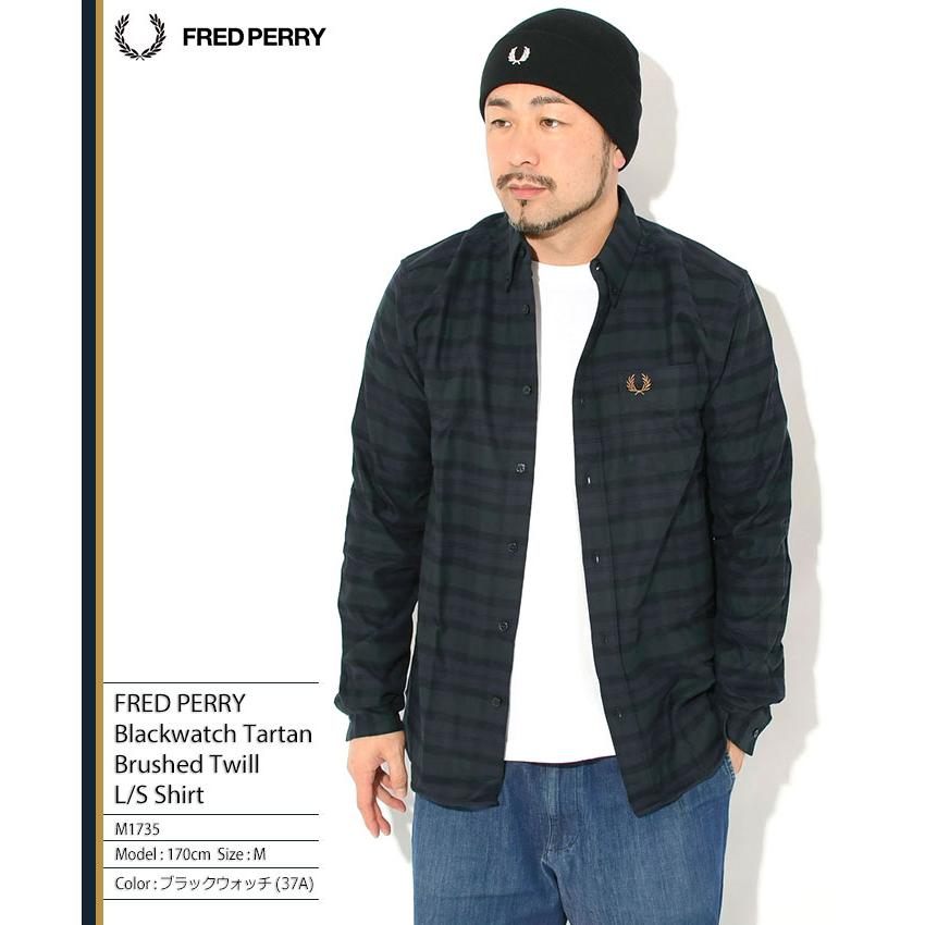 FRED PERRY（フレッドペリー） シャツ 長袖 メンズ ブラックウォッチ