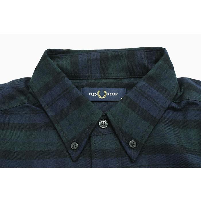 FRED PERRY（フレッドペリー） シャツ 長袖 メンズ ブラックウォッチ 