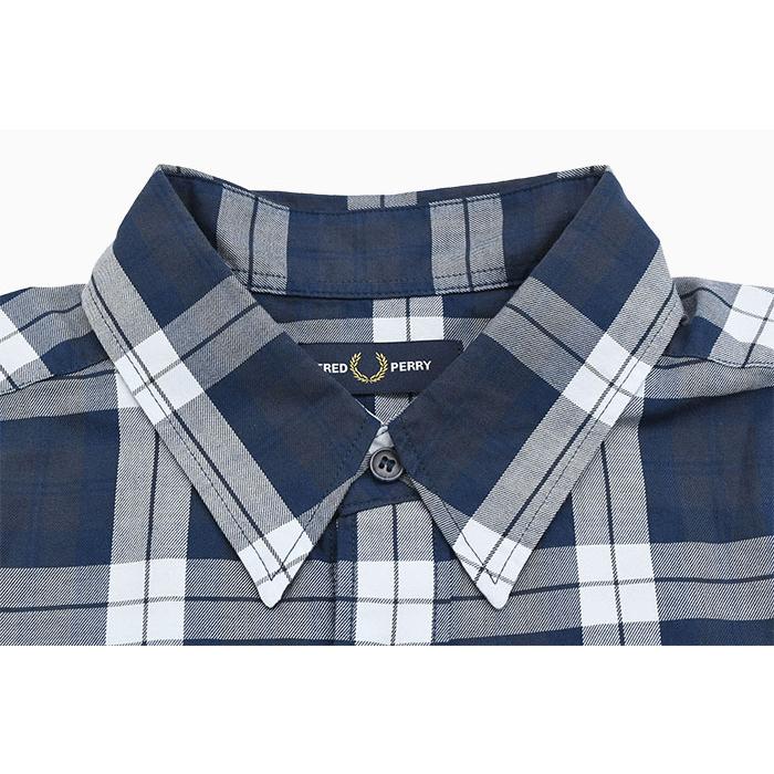 FRED PERRY（フレッドペリー） シャツ 長袖 メンズ タータン ツイル