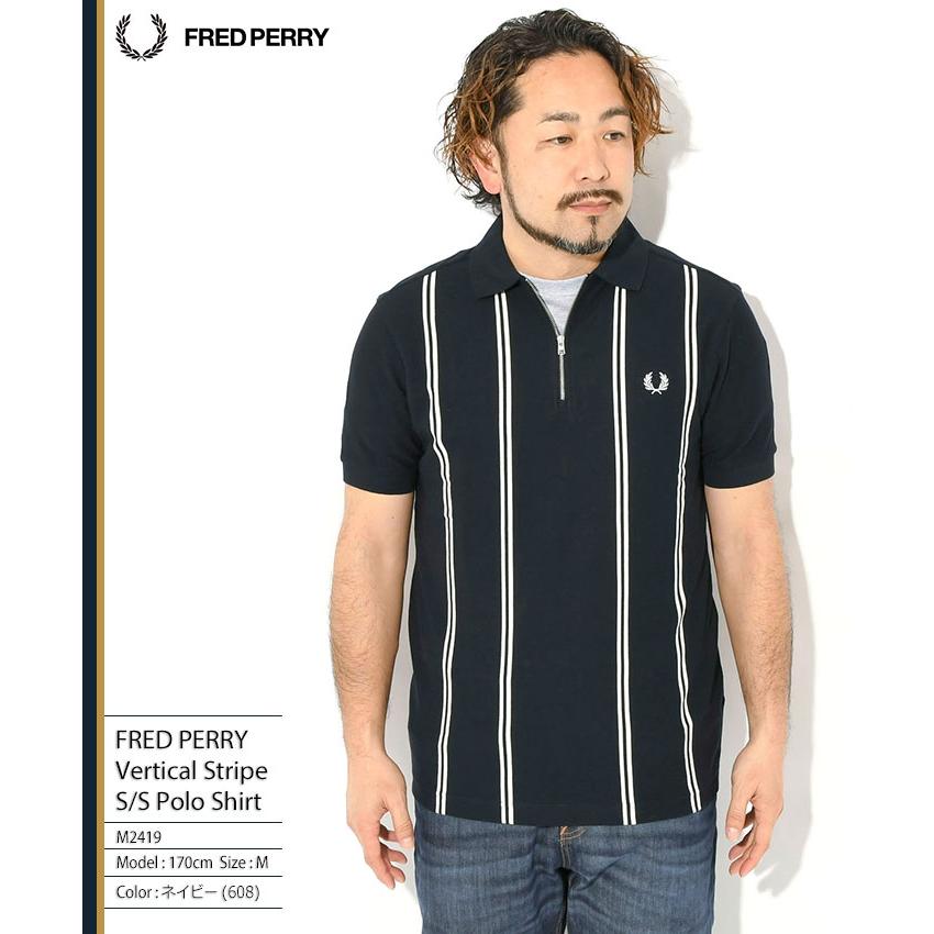 FRED PERRY（フレッドペリー） ポロシャツ 半袖 メンズ バーティカル