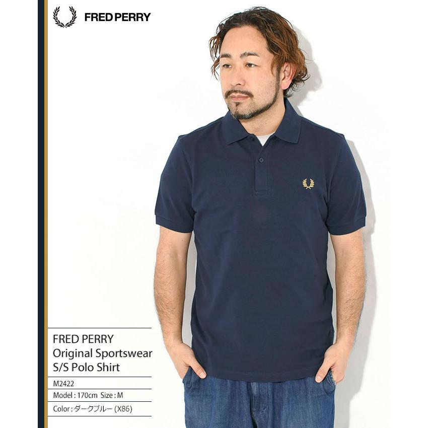 FRED PERRY ポロシャツ　ネイビー フレッドペリー　半袖ポロシャツ FRED PERRY（フレッドペリー） ポロシャツ 半袖 メンズ オリジナル