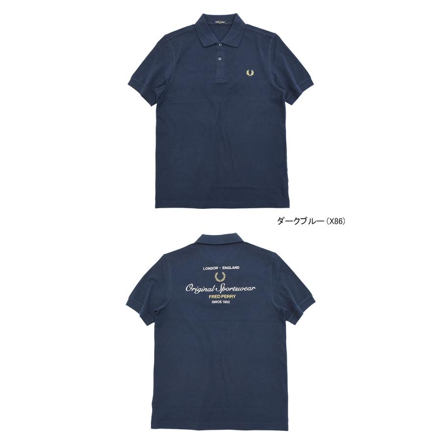 新品 フレッドペリー ポロシャツ 刺繍 ネイビー Sサイズ FRED PERRY（フレッドペリー） ポロシャツ ポロ 別注 ワンポイントロゴ