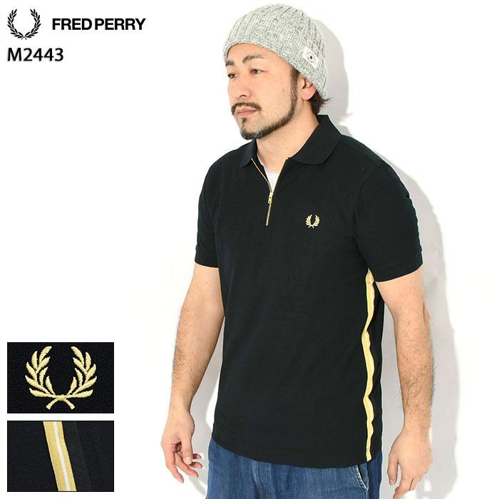フレッドペリー　黒金ポロシャツ FRED PERRY（フレッドペリー） ポロシャツ 半袖 メンズ ストライプ