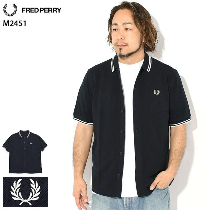 フレッドペリー ポロシャツ サイズM 半袖 刺繍 イングランド製 鹿の子 メンズ FRED PERRY（フレッドペリー） ポロシャツ 半袖 メンズ ボタン スルー
