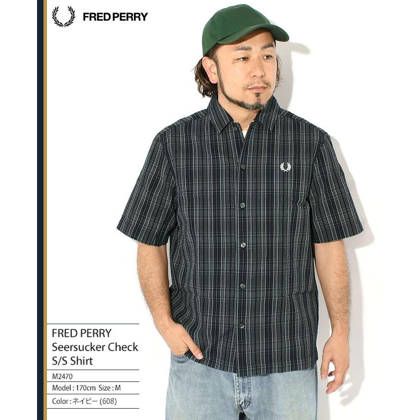 FRED PERRY（フレッドペリー） シャツ 半袖 メンズ シアサッカー