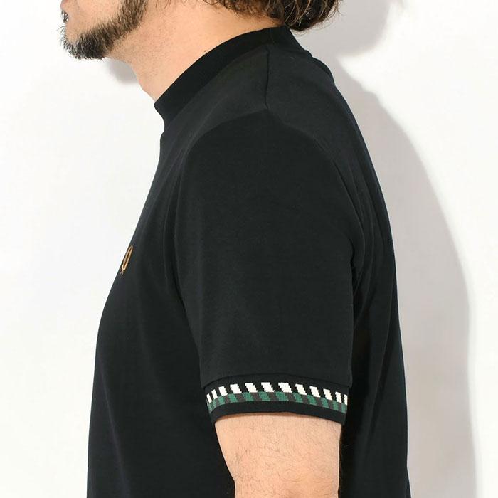 FRED PERRY（フレッドペリー） Tシャツ 半袖 メンズ ジャカード カフ